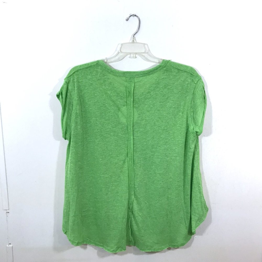 Umgee Short Sleeve Casual Top Green 1X - Picture 6 of 9